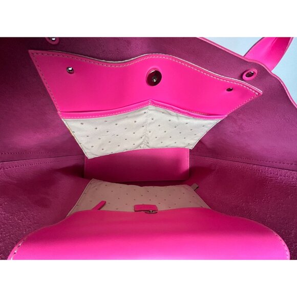 Kate Spade Large Dual Handle Leather Tote Bag in Pink - Picture 9 of 12